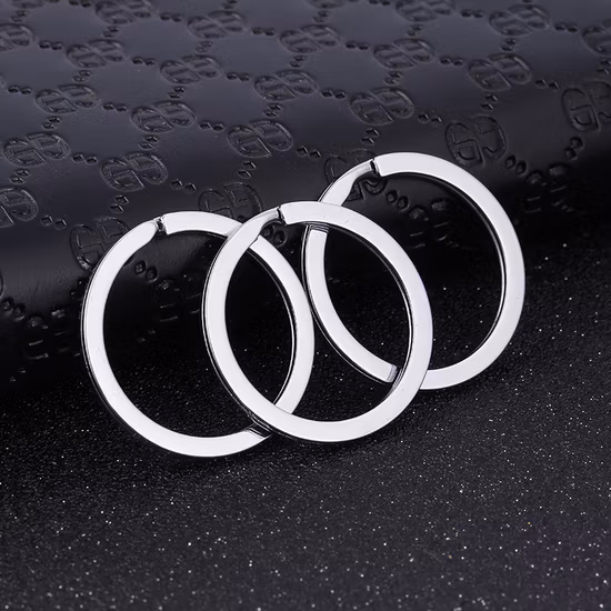 Оптовая продажа 1,8X25 мм с плоским краем, разделенный ключ из нержавеющей стали, аксессуар для ключей DIY, брелок для ключей