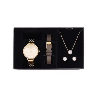 Элегантные женские часы, ювелирные изделия для девочек, подарочные наборы ювелирных изделий из высококачественной стали, роскошные ювелирные изделия для часов, модные наборы ювелирных изделий для наручных часов